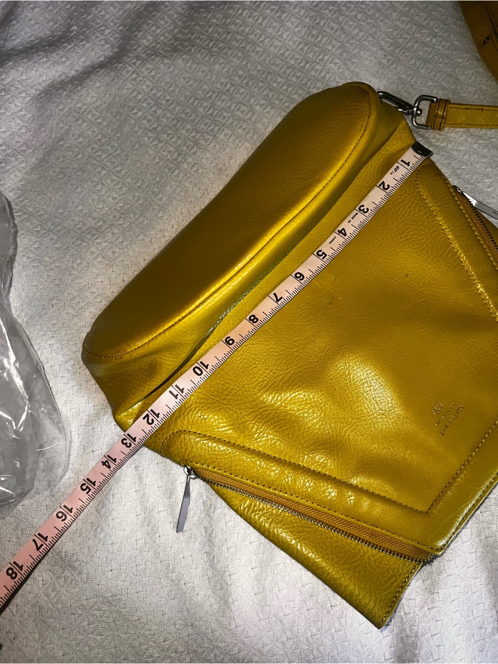 Matt & Nat Chartreuse Bucket Bag with strap - Picture 8 of 11